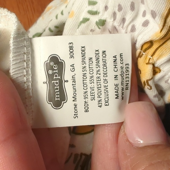 51. NWT mud pie safari print footie sleeper - Picture 8 of 8